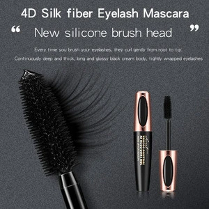 The highest level Makeup Extension Eye lash Black Waterproof Volumizing 4D Silk Fiber Eyelash Mascara