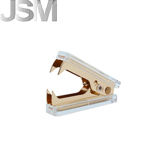 The latest stationery supplies portable acrylic gold staple remover for office and also can be customized
