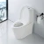 Import Thin cistern hotel closestool sanitary ware s-trap one piece bathroom toilet commode ceramic modern toilet bowl from China