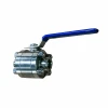 Three piece forged steel ball valve stainless steel soft seal