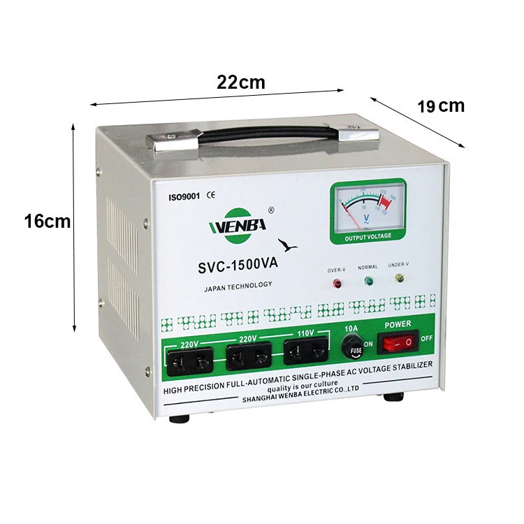TND-1500V Output 220V Analog High Precision Automatic AC Contact Power Voltage Regulator Frequency Stabilizer For Factory