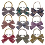 Toddler Baby Headband WITH 3'' hand knot Plaid hair bow elastic bands Headwear Kids hairbands Hair Accessories