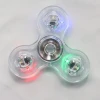 Transparent Crystal Plastic LED Hand Spinner Crystal Luminous Fidget Spinner Led EDC For Autism Focus Anxiety Stress Toys