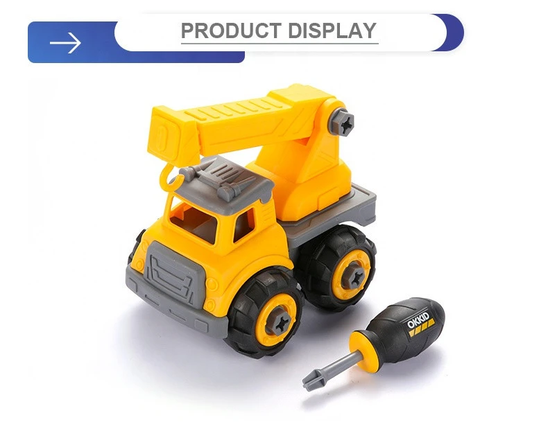 Trolley assemble engineering vehicle series toy vehicles diy construction car for kids