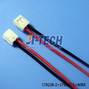 tyco connector wire harness cable 179228-2+179227-1+wire harness housing+terminal+wire harness & cable manufacturer