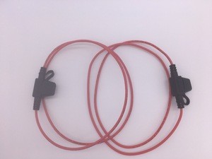 UL1015 18AWG Red single wire DC 24V Balde Type Dust cover Car Fuse Holder wire harness Assembly