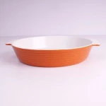 UNICASA Ceramic Oval Baking Dishes and Pan Bakeware (3.5QT) 6.5 inch
