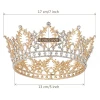UNIQ Baroque Crowns for Women, Queen Princess Crown Tiaras with Crystal, Girls Adult Bridal Hair Accessories Gifts