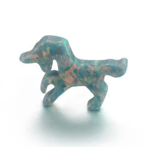 Unique design OP03 unicorn shape synthetic opal loose gemstone