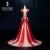 Import Unique Red And Champagne Color Lace Appliqued Mermaid Prom Dresses Sweep Train Arabic Dubai Abaya Kaftan Style Prom Dress 2015 from China