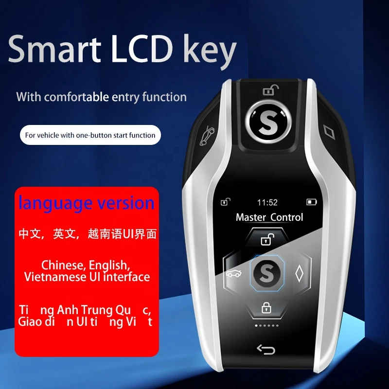 Universal Luxury  Car PKE  keyless entry system  ( PASSIVE KEYLESS ENTER  ) Smart LCD key