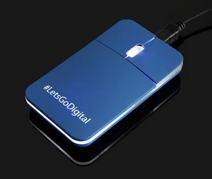 USB Slim Led Mouse with Light Up Logo