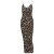 Import V Neck Fashion Party Wear Club Women Ladies Casual Midi Tight Leopard Print Snake Spaghetti Strap Bodycon Long Evening Dresses from China