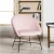 Velvet Double Seat Living Room Sofa, Metal Frame Sofa Pink Home Furniture, Modern Design Loveseat Sofa
