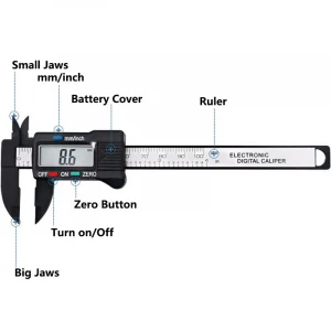 Vernier Caliper Gauge 6/4 inch 0.1mm Accuracy LCD Digital Caliper Digital Carbon Fiber Micrometer Measuring Tools