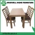 Import W-DF-0688 oak wood modern dining room furniture with 4 chairs from China