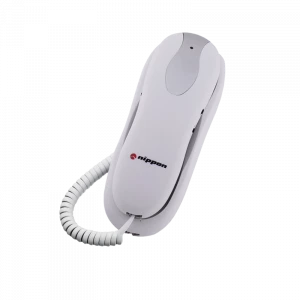 Wall mounted corded telephone with adjustment of earpiece volume Nippon NP9252 Black White colors