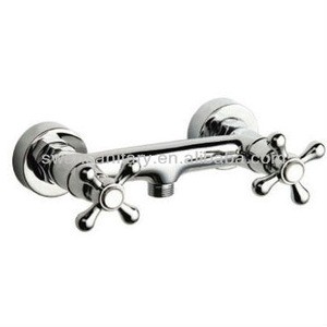 wall mounted double hand bath shower faucet