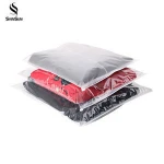 Waterproof Nylon Customised Plastic Packaging Underwear Clear Zip Packing Bag For Clothing