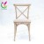 Import Wedding aluminum antique cross back wood imitated restaurant dining chair used from China