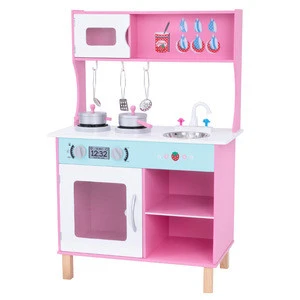 WEIFU New fashion educational miniature pretend play cooking wooden kitchen play set toy