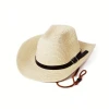Western Cowboy Straw Hat Custom Mens Hat Beach Sun Hat