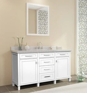 White 60 waterproof bathroom vanity best sale in America