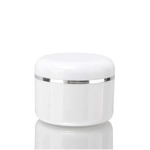 White PP 50ml 100ml 250ml hair pomade plastic cosmetic empty PP cream jar with lid