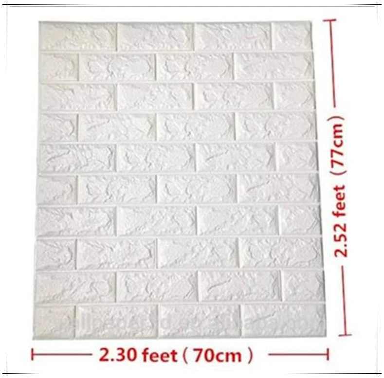 Wholesale 3d wallpaper self adhesive wall sticker 3d brick foam wallpaper