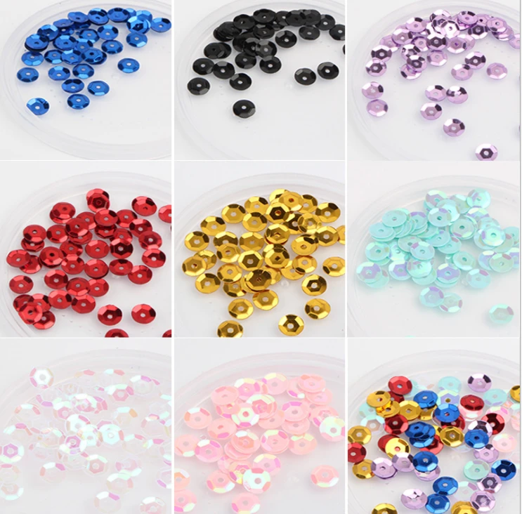Wholesale 6mm loose round cup sequins for garments