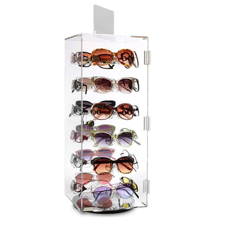 Wholesale acrylic eyeglass sunglasses display cabinet stand