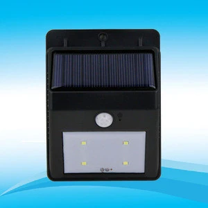Wholesale Approved Motion Sensor 4 LED Wall Pack Lamps Solar Street Fence Lawn Garden Outdoor Lighting led Sticker Light