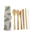 Wholesale Camping Hiking Office Lunch Flatware Bamboo Travel Tableware Dinnerware Cutlery Sets
