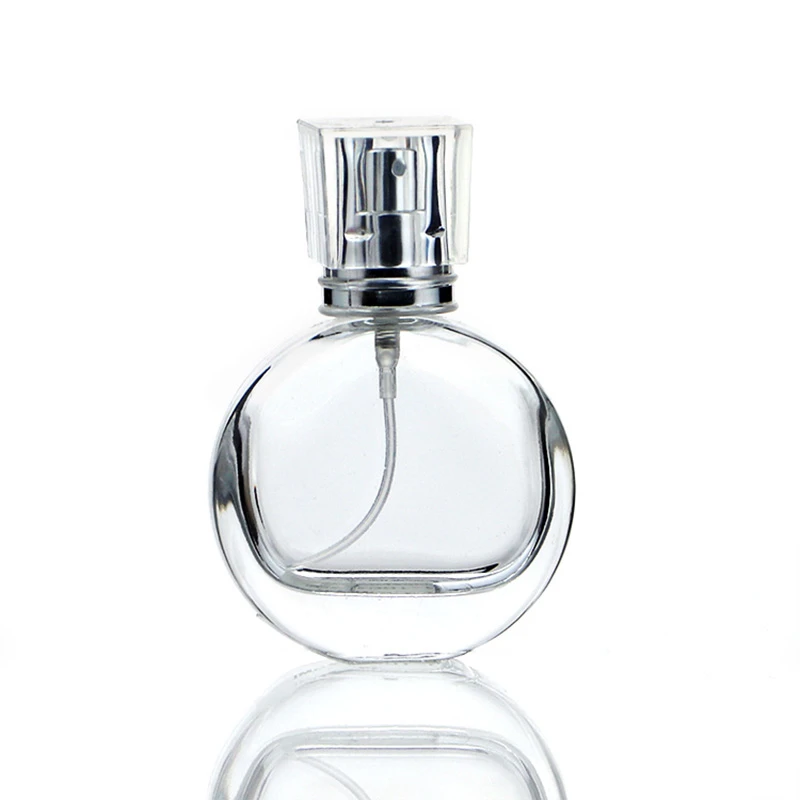 Wholesale Cosmetic Packaging Empty Round Shape Spray Perfume Bottles Glass 30ml