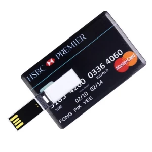 Wholesale Customized Business Credit Card Pen Drive 1Gb 2Gb 4Gb 8Gb 16Gb 32Gb Waterproof Udp Chips Usb Flash Memory card