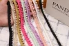 Wholesale DIY 1.3cm handmade garment accessories diy clothing accessories beaded lace unilateral multicolor pearl lace  trims