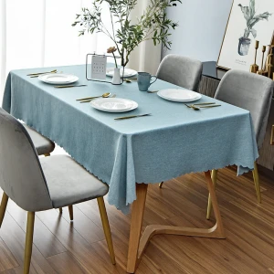 Wholesale European style ins fashion cotton linen printed fabric table cloth