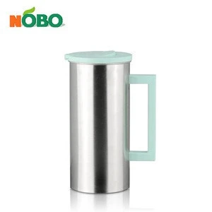 Wholesale Factory Price Cool Water Filter Stainless Steel Water Pitcher with Ice Guard