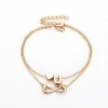 Wholesale gold initial anklet summer beach 26 letters sterling silver anklet 18k gold jewelry