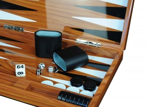 Wholesale High Gloss MDF Wooden 18&#x27;&#x27; Backgammon Game Set