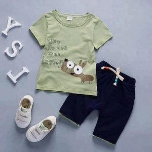 Wholesale hot sale summer high quality baby boys clothing sets kids clothing baby boy clothes