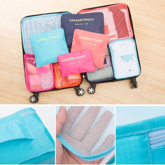 Wholesale Hot Selling 6 Pcs Travel Storage Set Bag For Luggage clothes travel storage bag