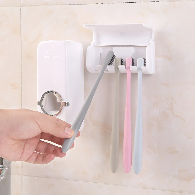 Wholesale Household Bathroom Automatic High Quality Toothpaste Dispenser Plastic Toothpaste Squeezer With Cover
