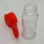 wholesale kitchen flip top cover 100ml salt pepper powder clear mini spice plastic jar