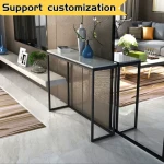 Wholesale Marble Square Corridor Table Entrance Door Modern And Simple Home Hall Small Unit Small Unit Light Luxury Flower Table