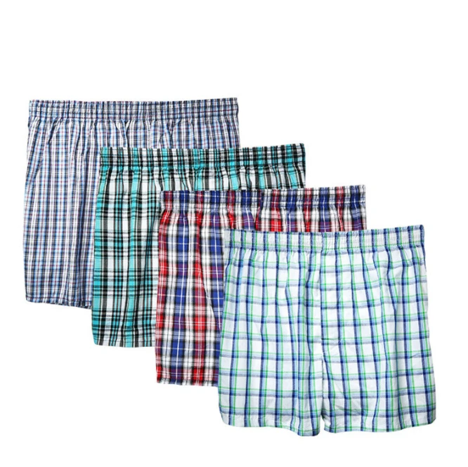 Wholesale men loose home panties beach mens pure cotton arrow pants underwear