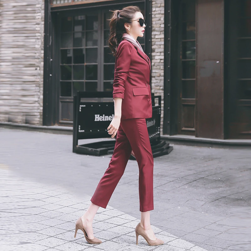 Wholesale New Style Office Ladies Suits Pant Suit Slim Fit Business Suit