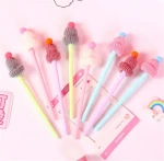wholesale novelty cute wool hat ballpoint pen ink plastic ball pen for promotional item