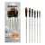 Import wholesale OEM 6pcs per set paint brush set art supplies for kids white handle from China