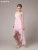 Import wholesale pink short plus size front long back women prom gowns dress from China